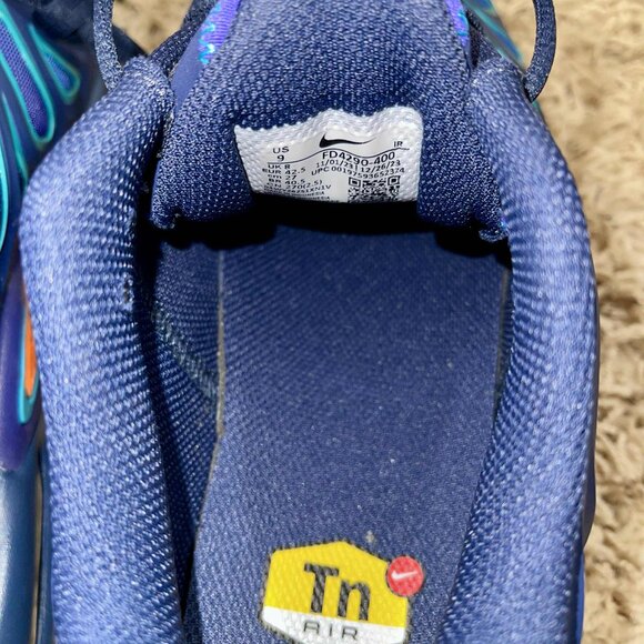 Nike Men's Air Max Plus Drift Running Shoes Midnight Navy FD4290-400, Size 9 - Picture 11 of 16